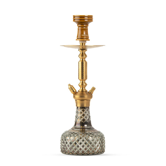 COCOYAYA Valencia Hookah - Golden / Cut Glass Base