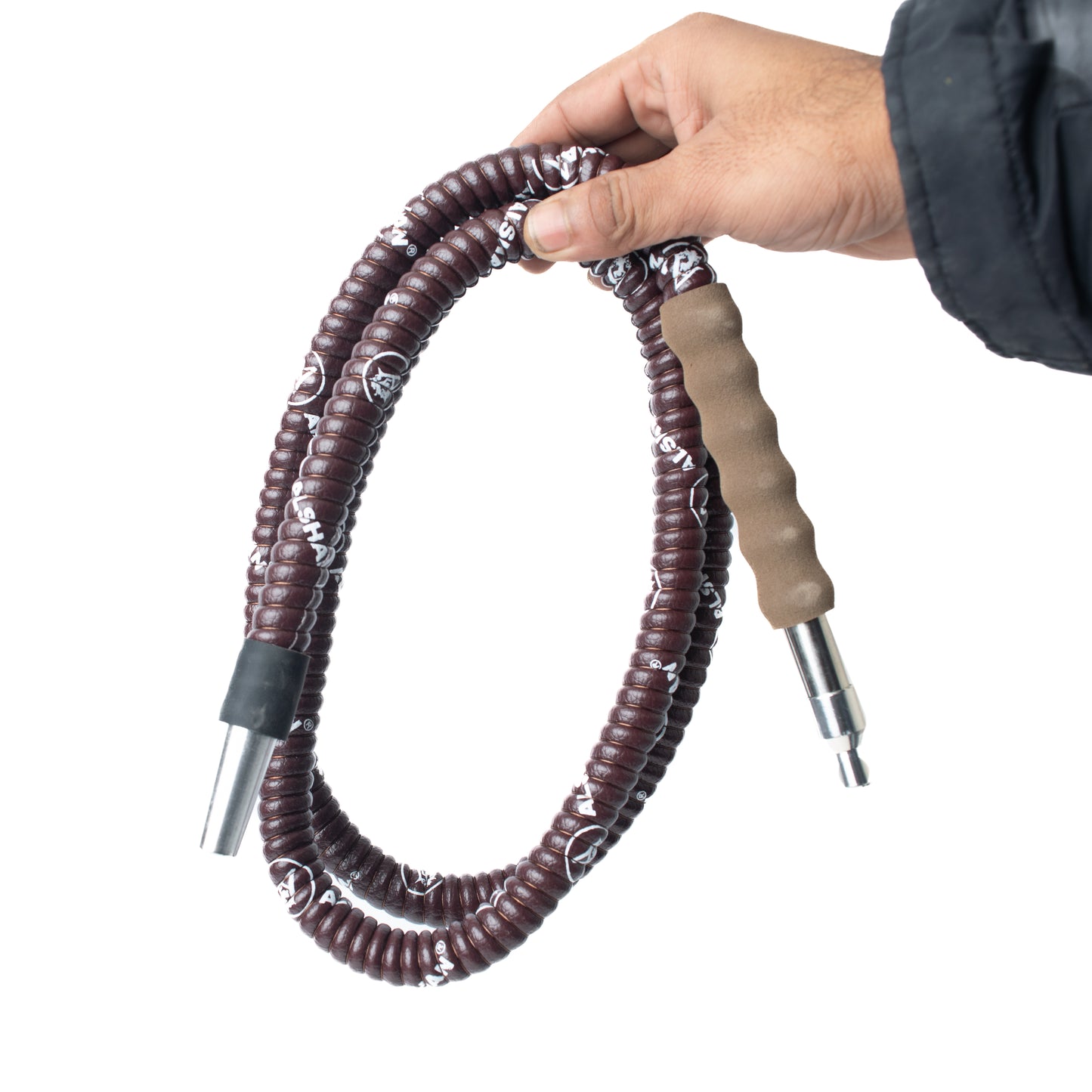 ALS Leather Coated Hookah Pipe - Brown