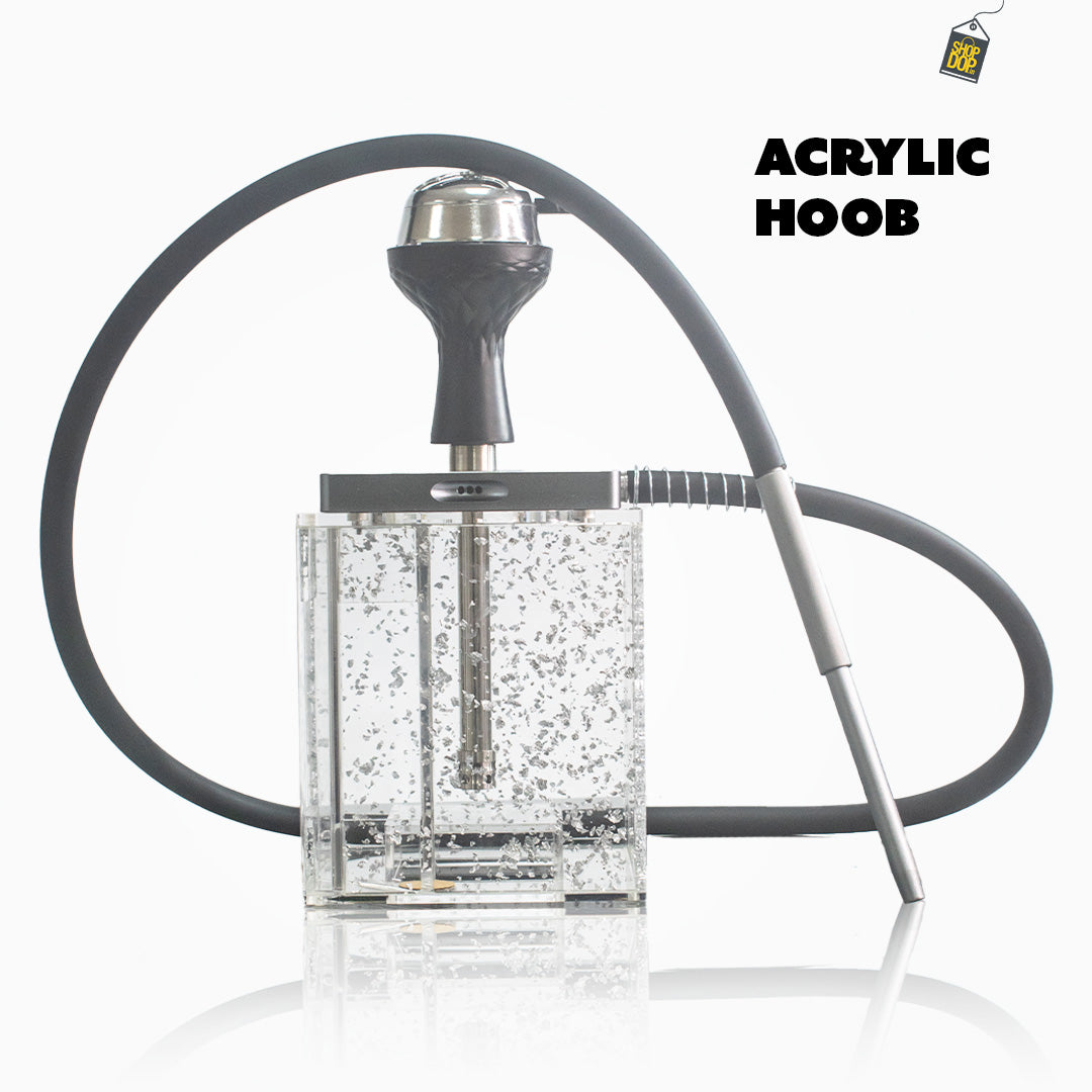 Acrylic Hoob Cube Hookah - Red