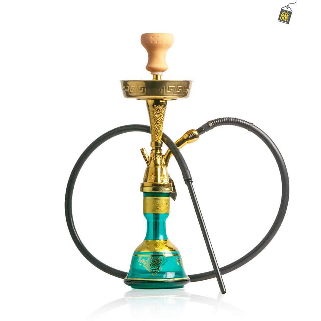 Ager Mini Khalil V Design with Case - Gold Stem / Aqua Base