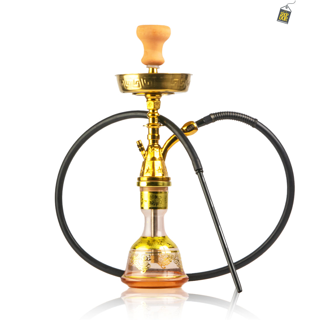 Ager Mini Khalil O Design with Case - Gold Stem / Pink Base