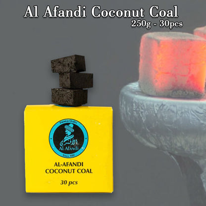 Al Afandi Hookah Coconut Coal 250g - 30pcs