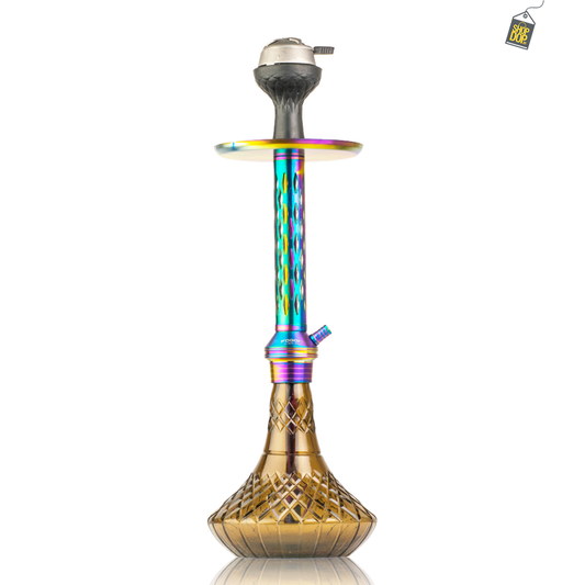 Alexander DIMD Hookah with Bag - Grey Base / Rainbow Stem