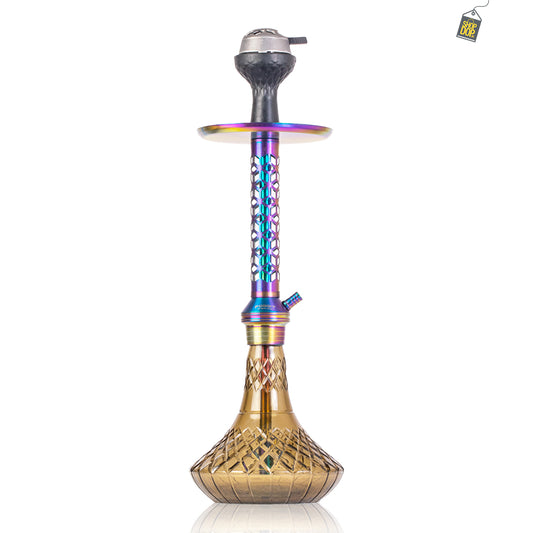 Alexander Hookah with Bag - Grey Base / Rainbow Stem