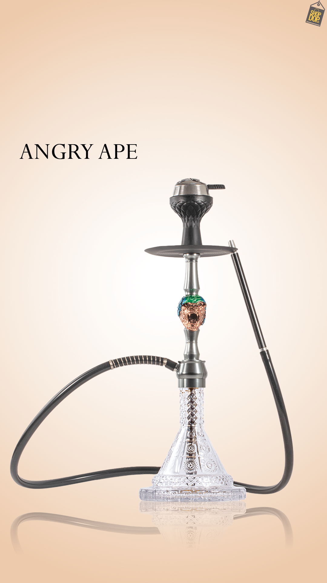 Angry Ape Hookah - Gun Metal