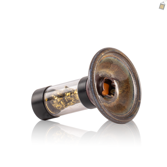 Fancy Astro Glazed Hookah Bowl - Golden Astronaut