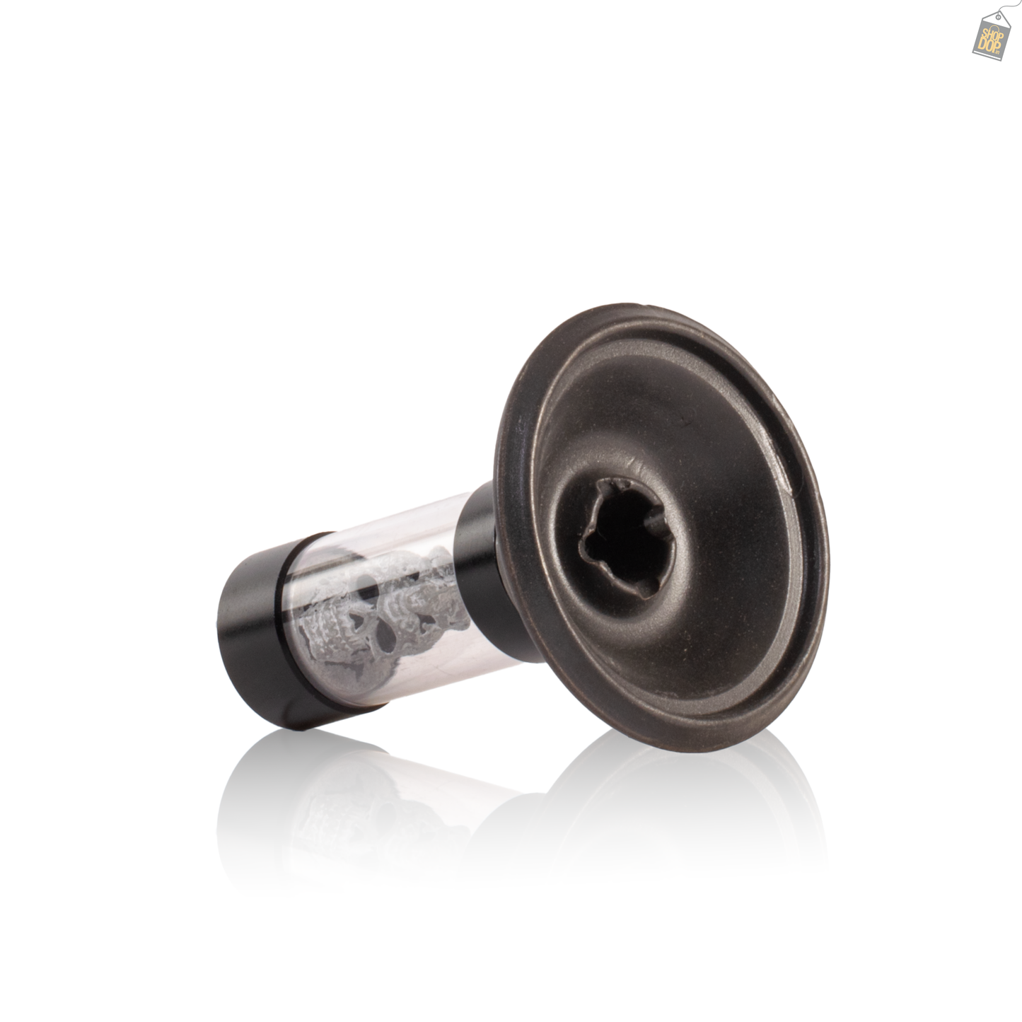 Fancy Astro Solid Matt Hookah Bowl - Gun Metal Skull