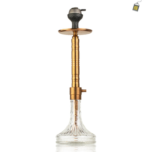 Attack Hookah with Bag - Bronze Stem / Transparent Base