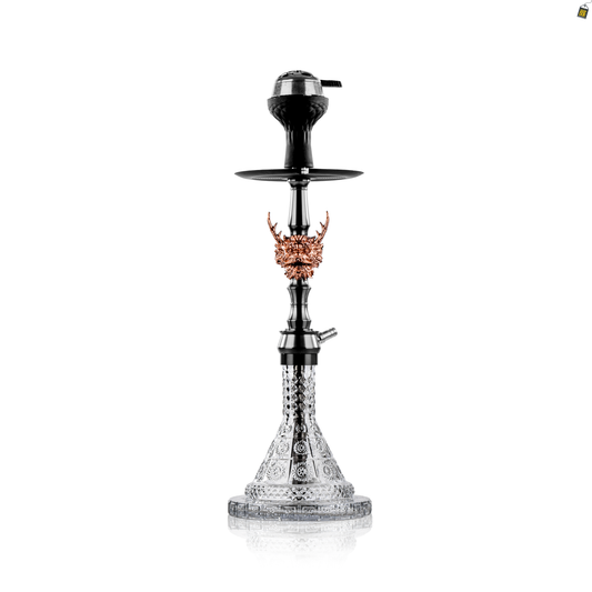 Beast Lord Hookah - Gun Metal Stem (Rose Gold Face)