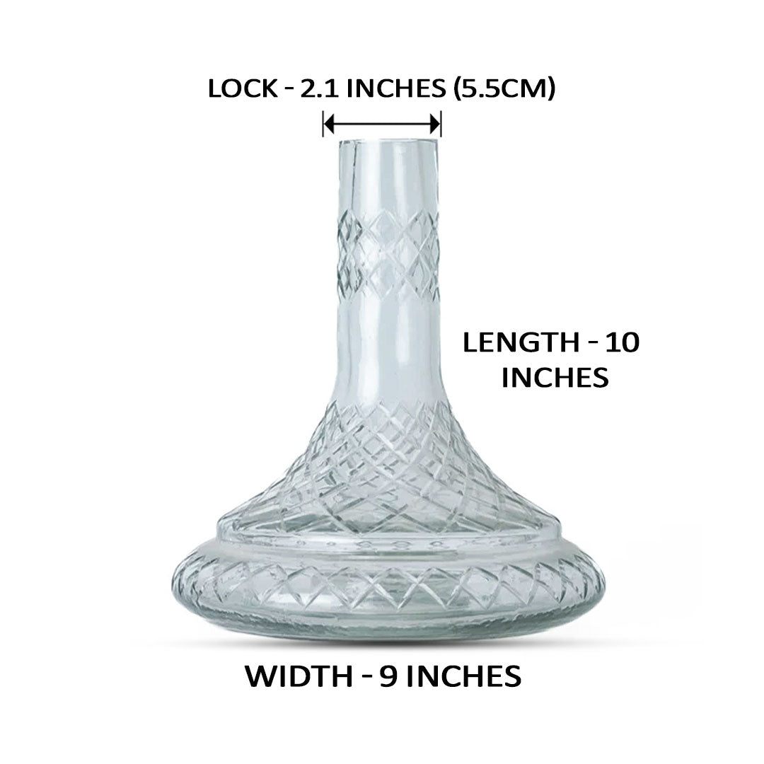 Big Russian Cut Glass Hookah Replacement Lock Base