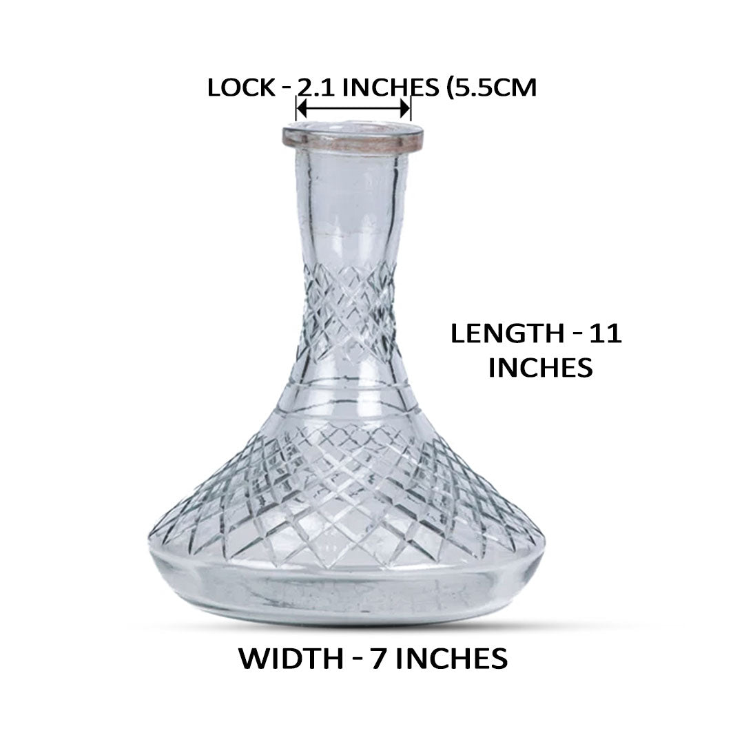 बड़ा रूसी कट ग्लास हुक्का रिप्लेसमेंट रबर बेस