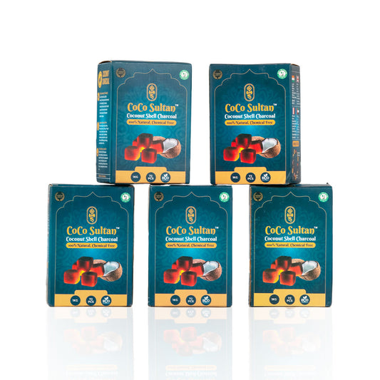 COCO Sultan Coconut Coal for Hookah - Pack of 5kg (360pcs)