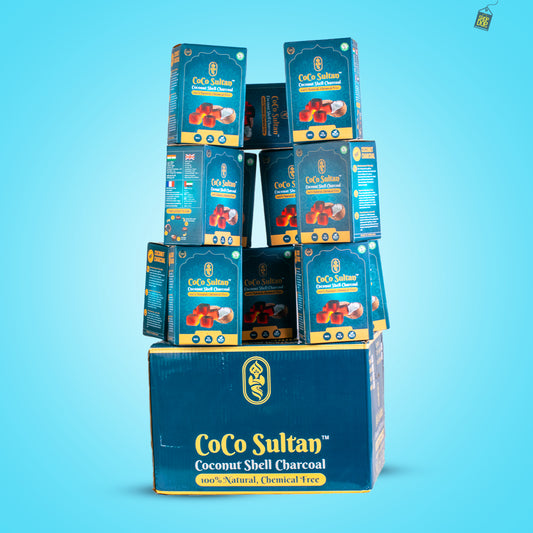 Pack of 12kg (Peti) - COCO Sultan Coconut Coal (72pcs Each 1 kg) - Carton