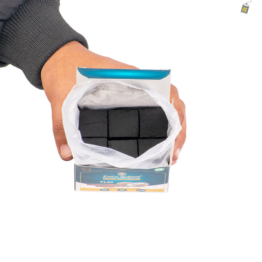 COCO Sultan Hookah Flat Coconut Coal 250g - 30pcs (FREE Glove Inside)