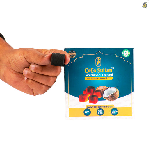 COCO Sultan Hookah Nano Coconut Coal 1kg - 125pcs (FREE Glove Inside)