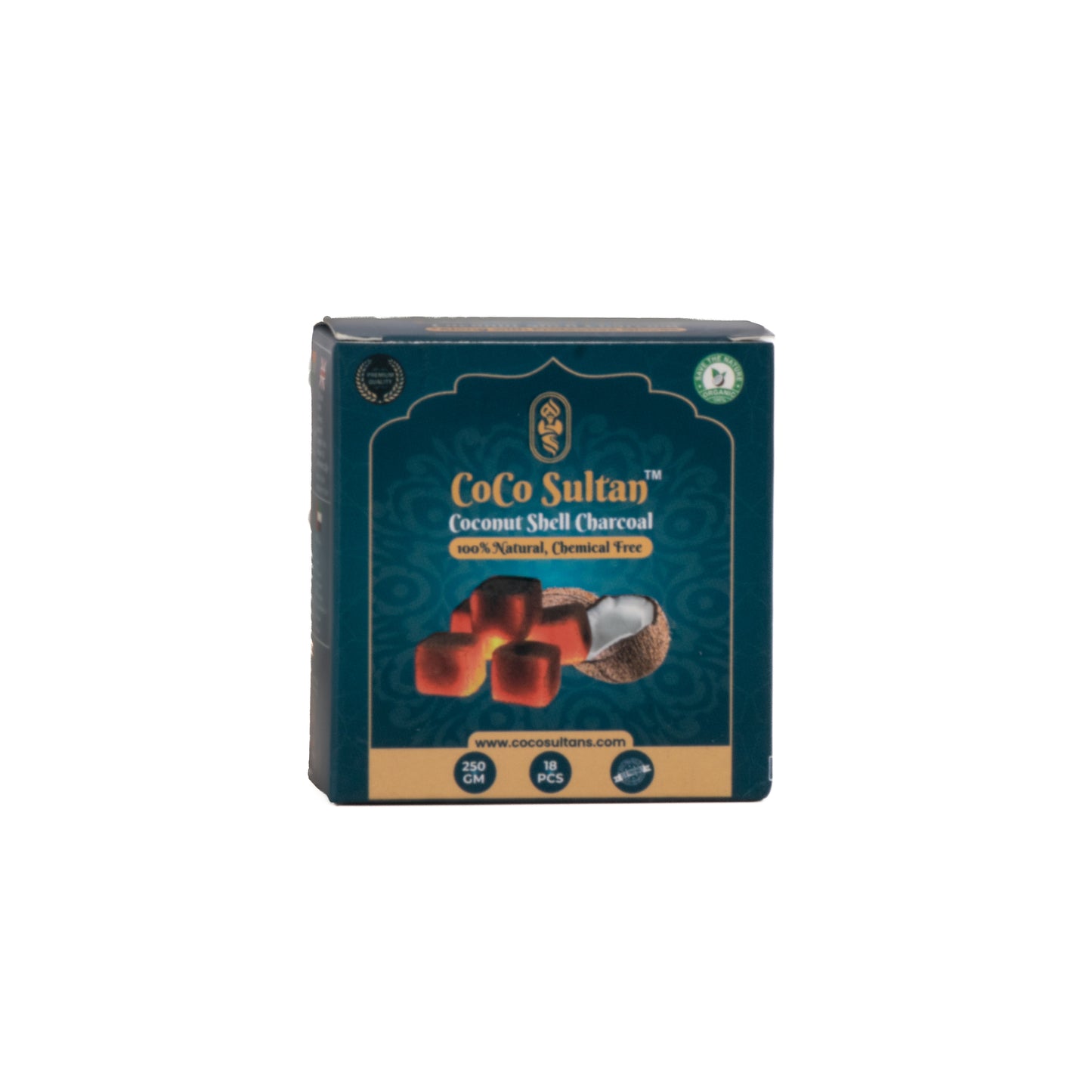COCO Sultan Hookah Coconut Coal 250g - 18pcs (FREE Glove Inside)
