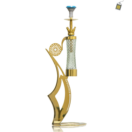 COCOYAYA Denver Fly Hookah - Golden Wings / Transparent Bottle