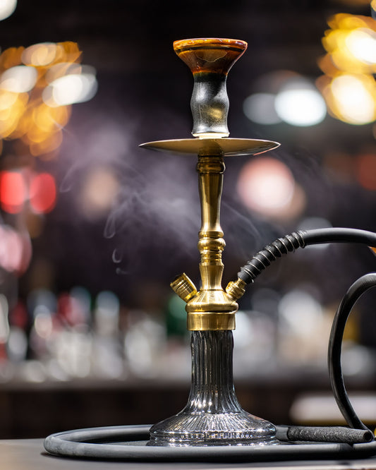 COCOYAYA Barcelona Hookah - Golden / Grey Base