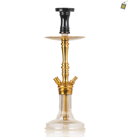 COCOYAYA Barcelona Hookah - Golden / Transparent Base