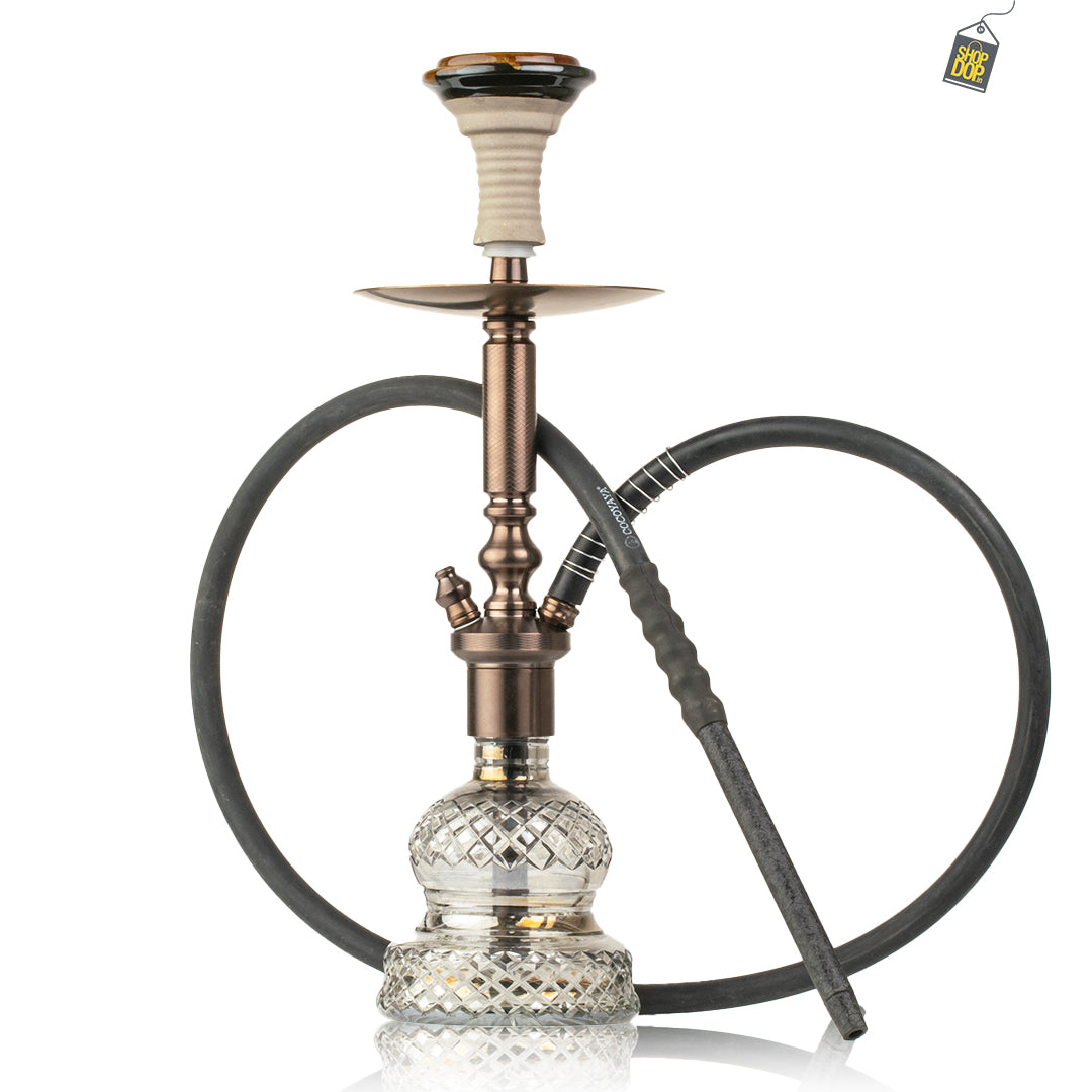 COCOYAYA Boris Hookah - Bronze Stem / Cut Glass Base