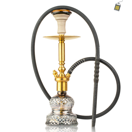 COCOYAYA Boris Hookah - Golden Stem / Cut Glass Base