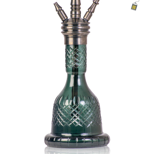 COCOYAYA Gamaliya Arabia Grande Hookah - Bronze Stem / Green Base