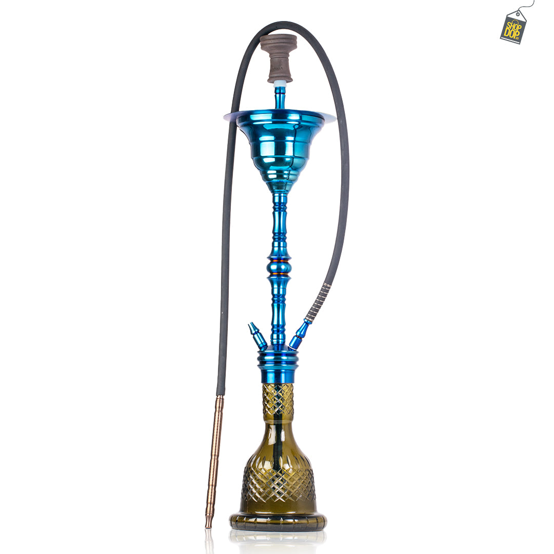 COCOYAYA Gamaliya Persia Hookah - Blue Stem / Grey Base
