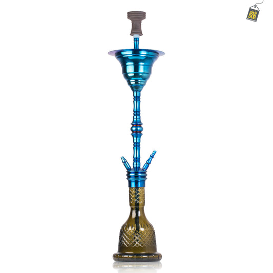 COCOYAYA Gamaliya Persia Hookah - Blue Stem / Grey Base