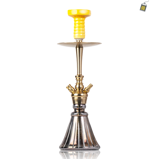 COCOYAYA Izzy Hookah - Gold Stem / Grey Base
