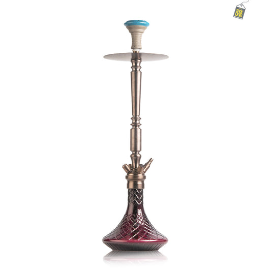 COCOYAYA King Series Hookah - Bronze Stem (Purple Base)