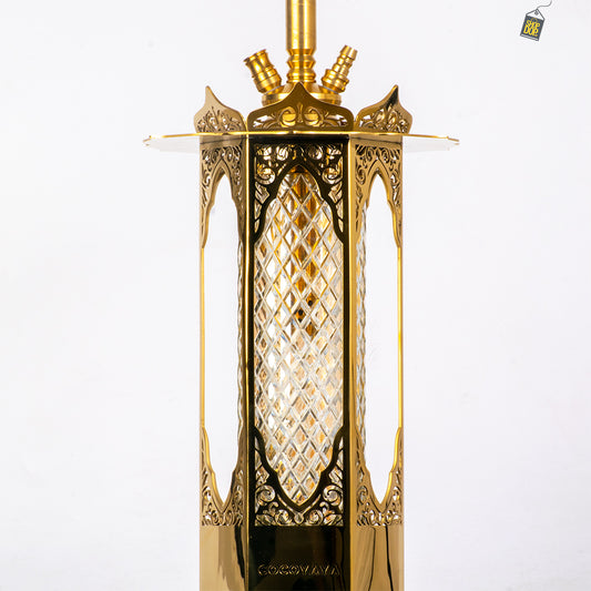 COCOYAYA Minar Hookah - Gold Stem / Bottle Base