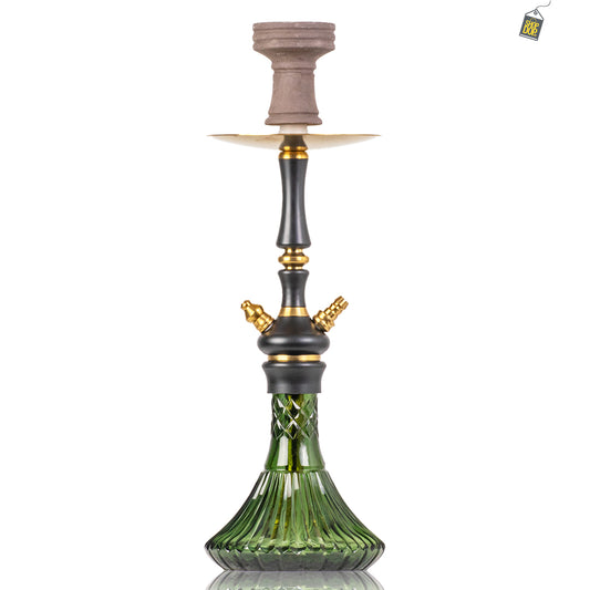 COCOYAYA Pasha Hookah - Black Stem / Green Base