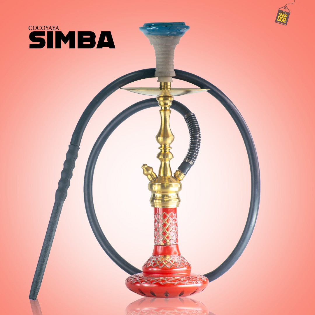 COCOYAYA Simba 2.0 Hookah - Gold Stem / Red Base