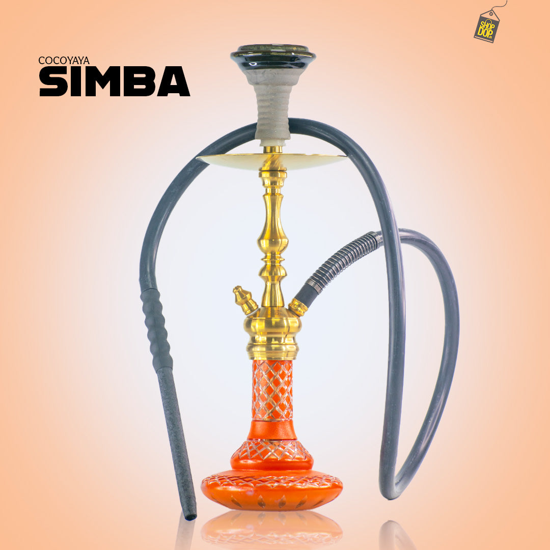 COCOYAYA Simba 2. 0 Hookah - Gold Stem / Orange Base