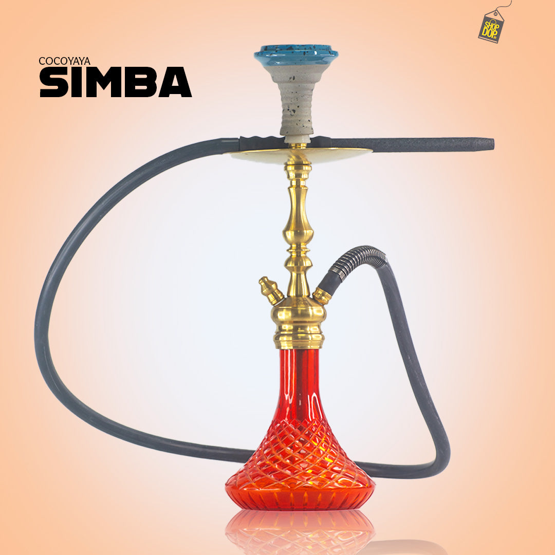 COCOYAYA Simba Hookah - Gold Stem / Red Base