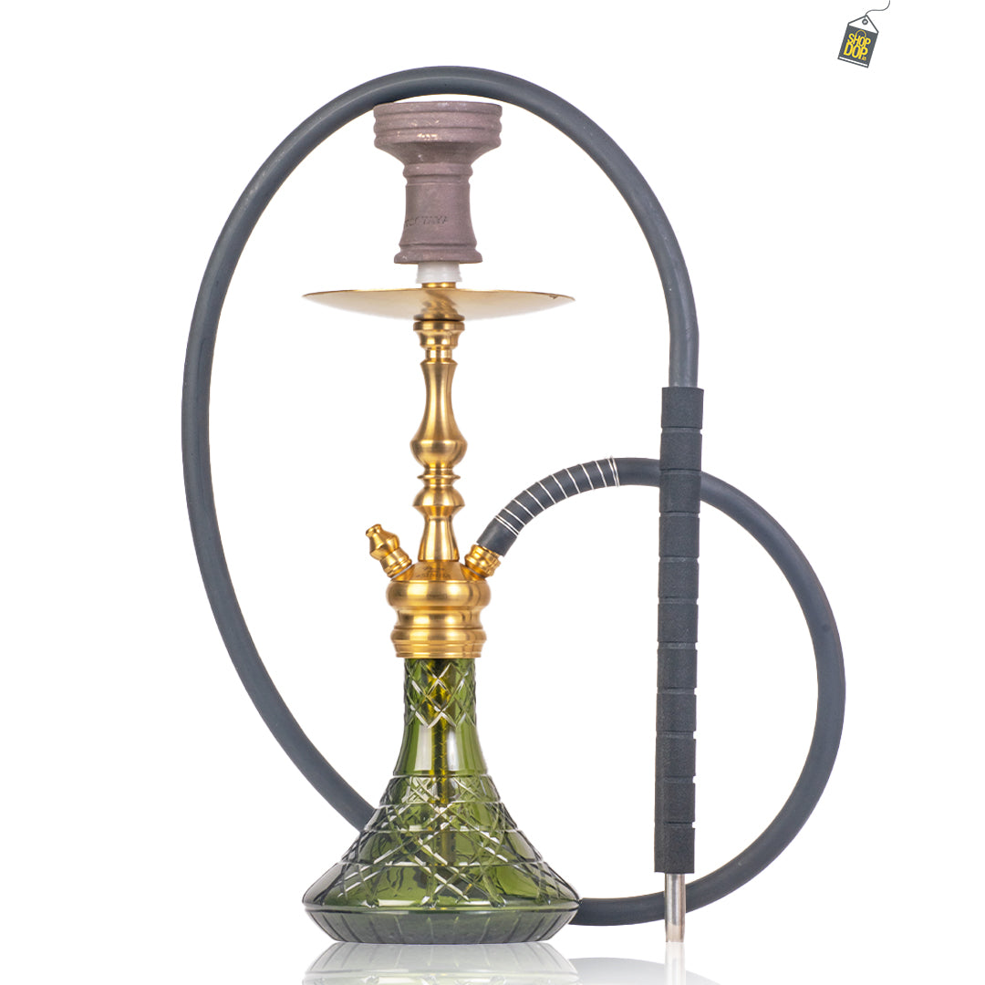 COCOYAYA Simba Hookah - Gold Stem / Green Base
