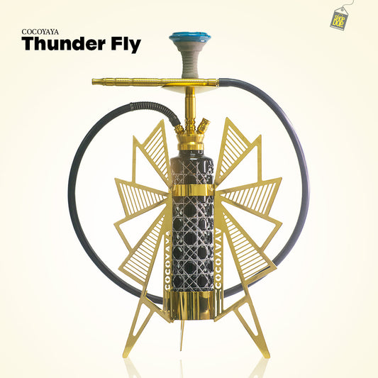 COCOYAYA Thunder Fly Hookah - Golden Wings / Black Base