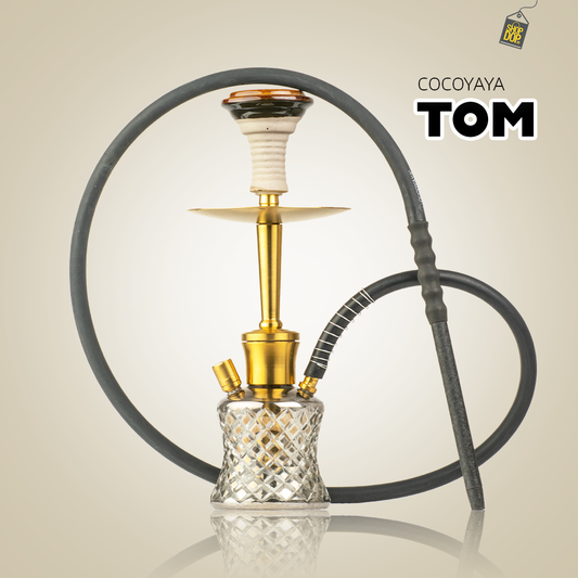 COCOYAYA Tom 2.0 Hookah - Gold Stem / Cut Glass Base