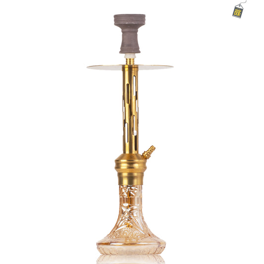 COCOYAYA Valeria Zipper Hookah - Gold Stem / Goldish Base