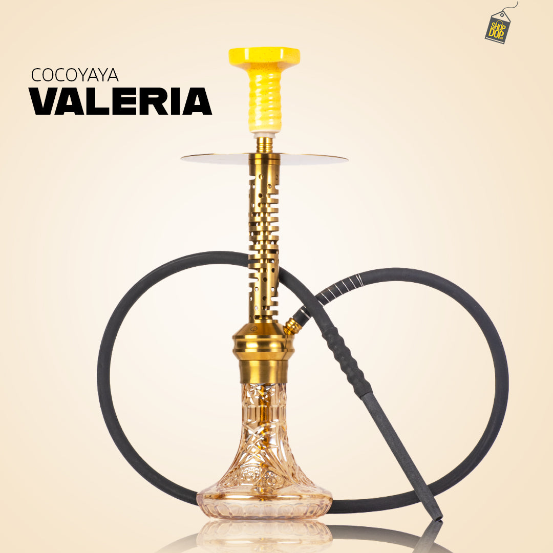 COCOYAYA Valeria Hexa Hookah - Gold Stem / Gold Base
