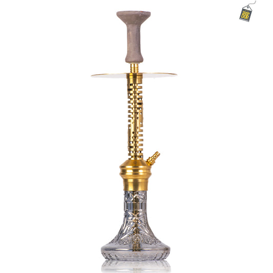 COCOYAYA Valeria Hexa Hookah - Gold Stem / Grey Base