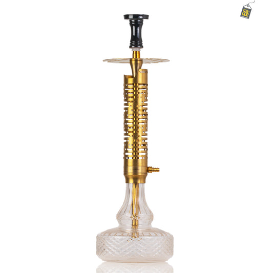 COCOYAYA Vivanta Hookah (Ferro Series) - Gold Stem / Transparent Base