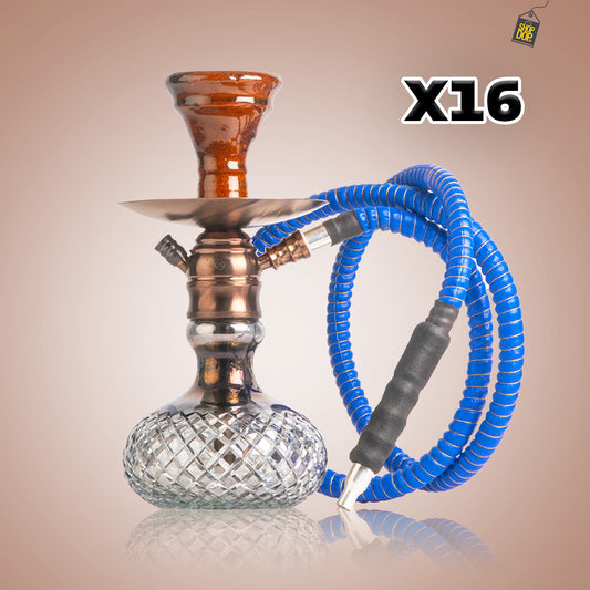 COCOYAYA X16 Hookah - Bronze Stem / Cut Glass Base