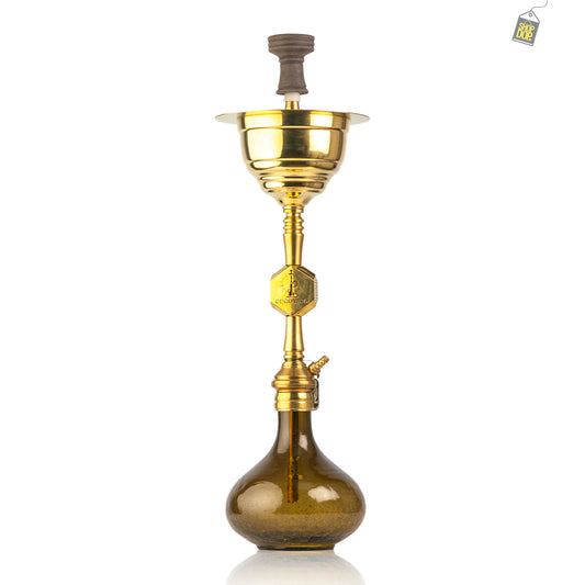 COCOYAYA Yara Hookah - Golden Stem (Grey Base)