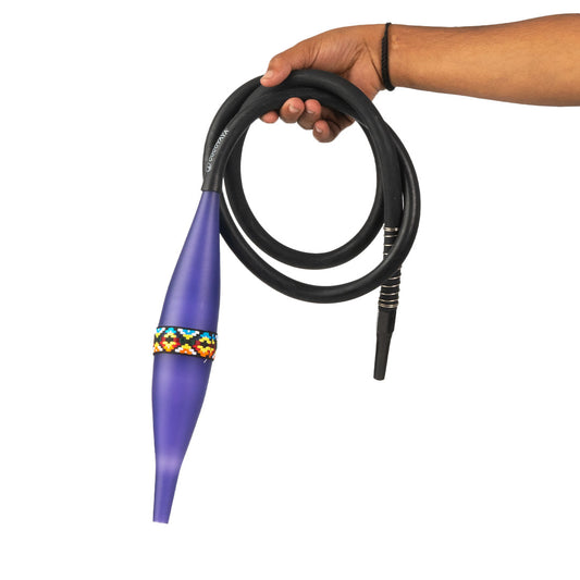COCOYAYA Bazooka Handle with Silicone Hookah Pipe - Dark Blue