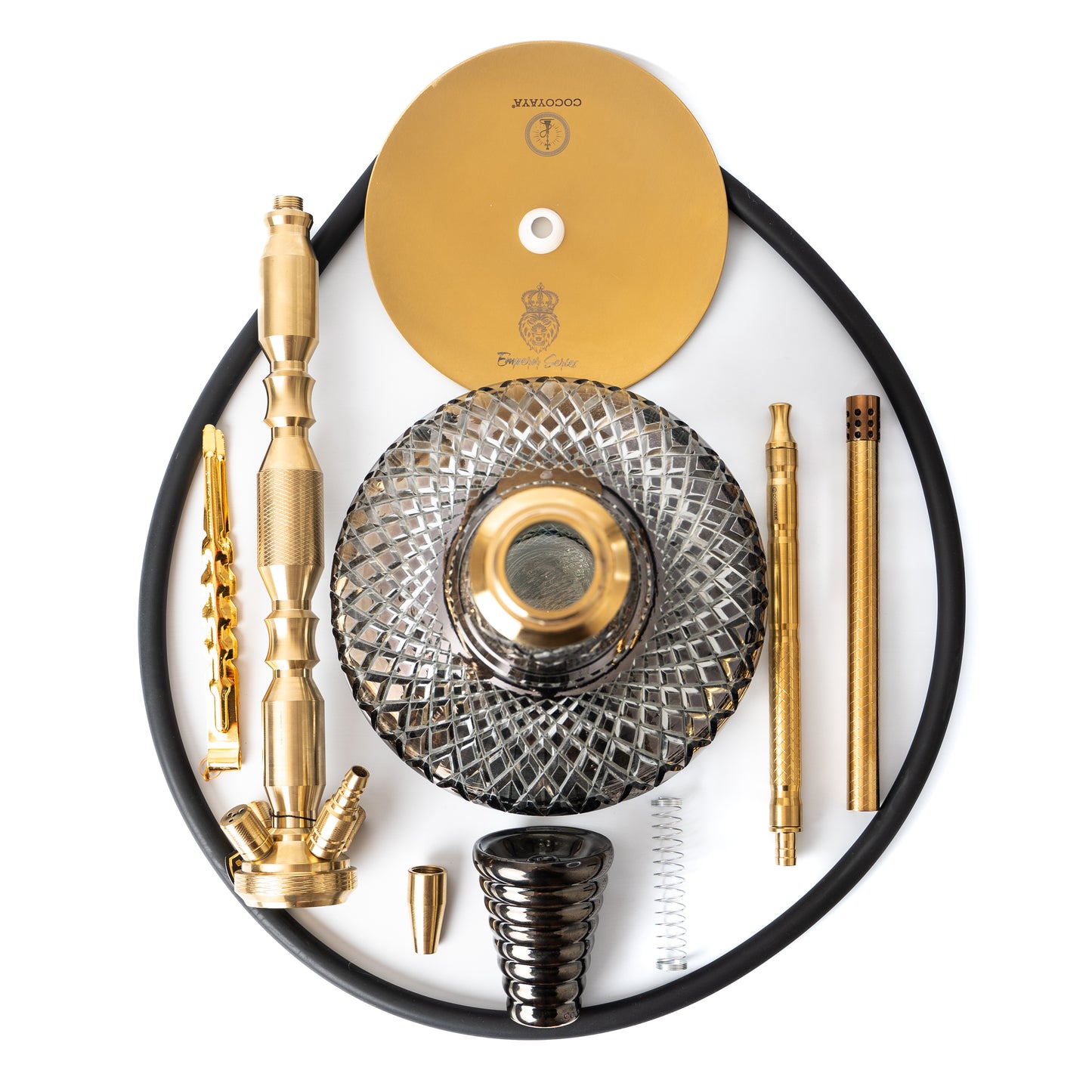 कोकोयाया एम्परर सीरीज हुक्का - सुनहरा