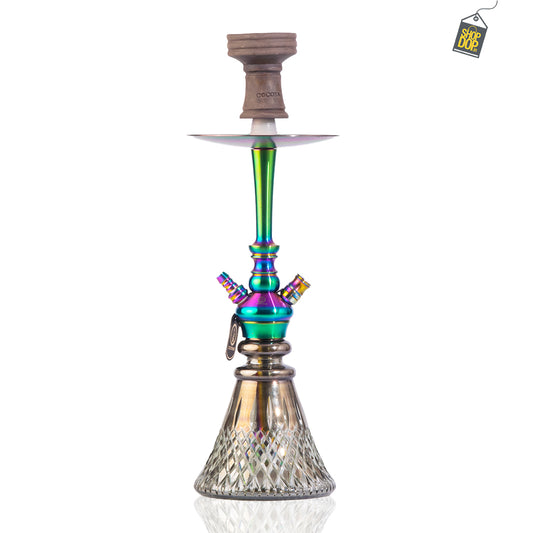COCOYAYA Izzy Hookah - Rainbow Stem / Cut Glass Base