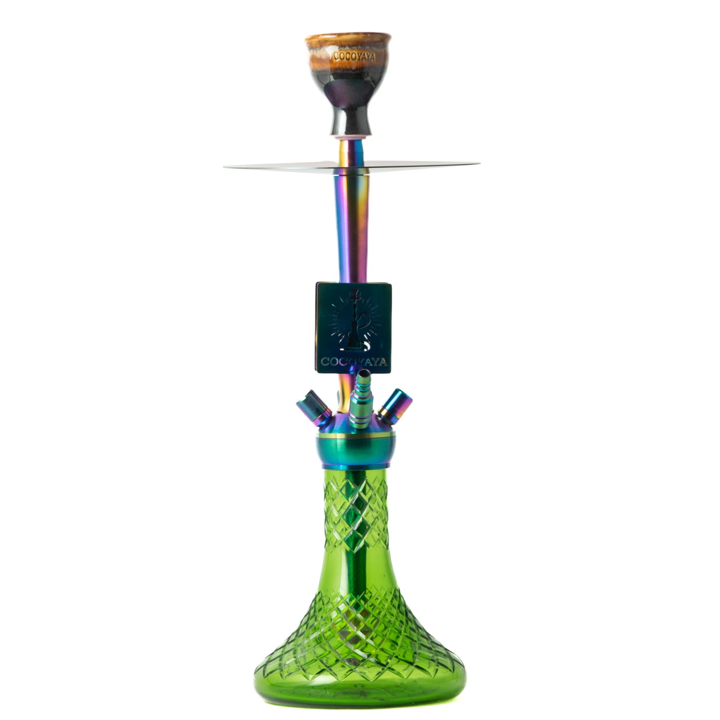COCOYAYA Moksha Series Hookah - Rainbow/Green Base