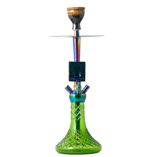 COCOYAYA Moksha Series Hookah - Rainbow/Green Base