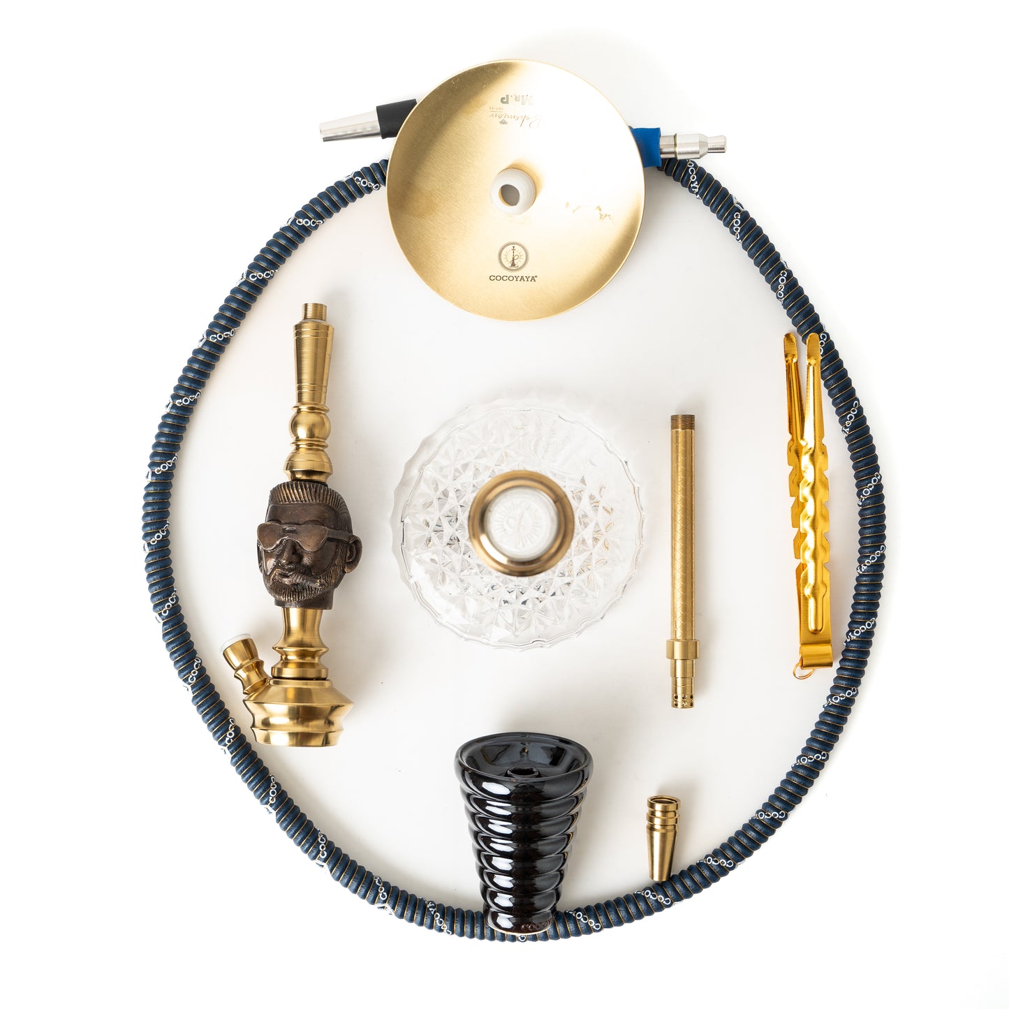 COCOYAYA Mr. P Hookah - Bohemian Series (Golden)